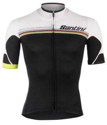 Santini Uci Rainbow Fashion Full Zip Jersey 2014 | Plava